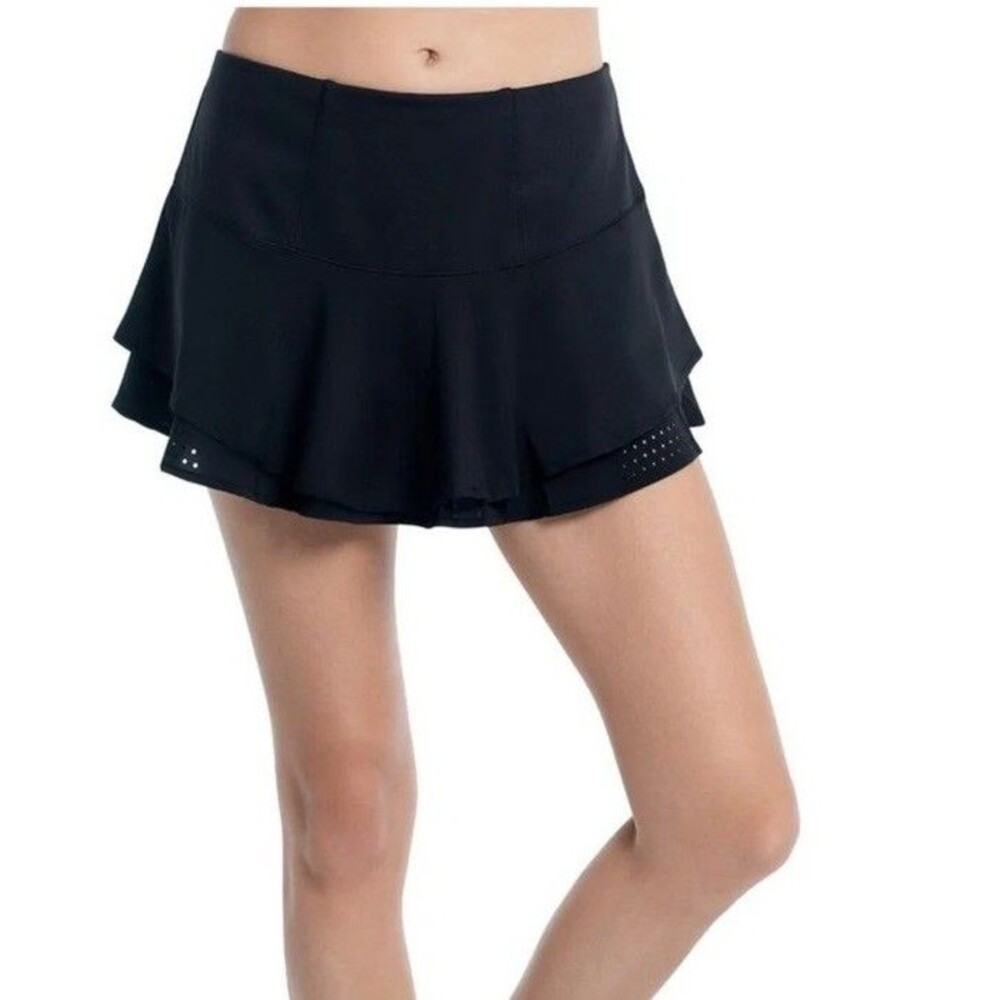 LUCKY IN LOVE Black Tech Vibrance Skirt Skort Size XL NWT Tennis Golf NEW